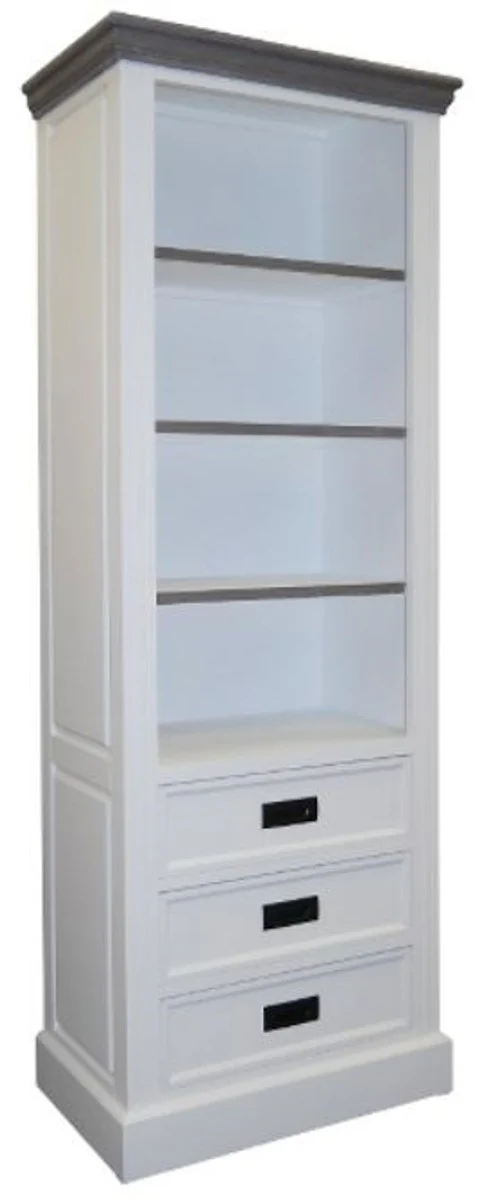 Casa Padrino Country Style Bookcase White / Gray 68 x 39 x H. 180 cm - Country Style Furniture