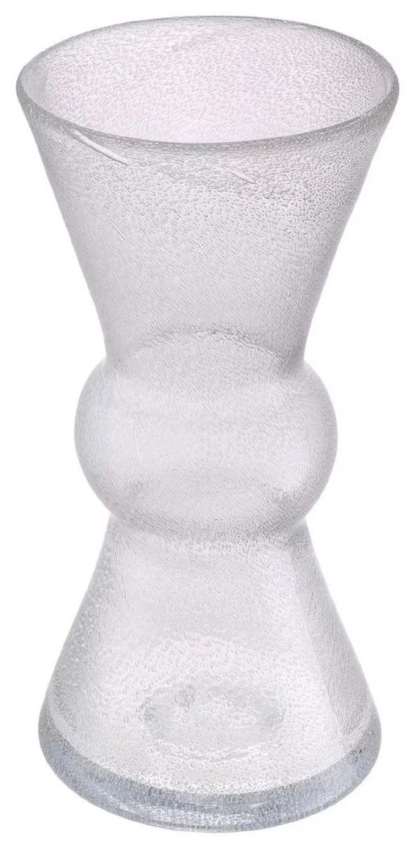 Casa Padrino florero de vidrio decorativo de lujo Ø 18 x A. 37 cm - Florero soplado a mano - Accesorios decorativos - Colección de lujo