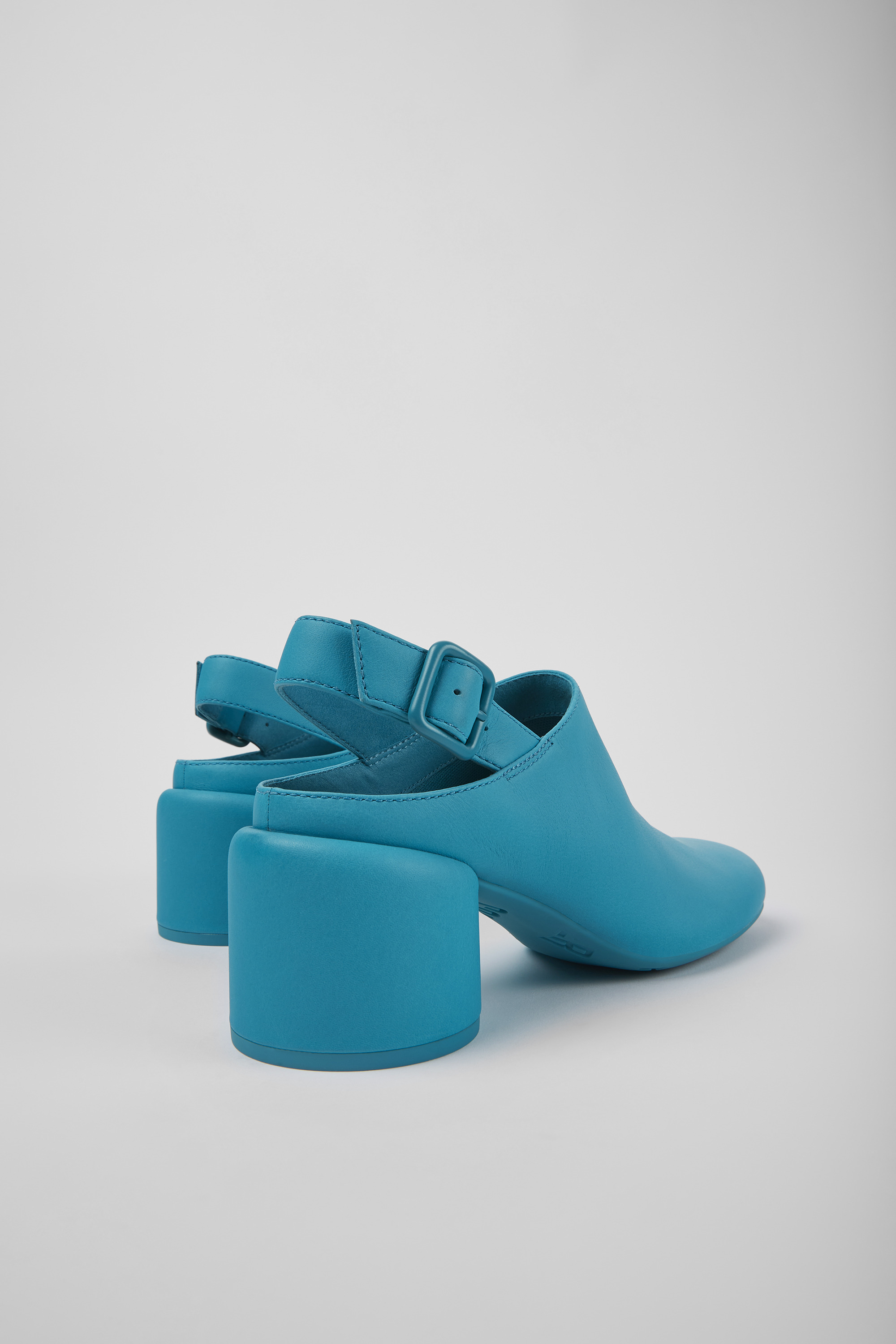 Niki - Blue leather heels for women