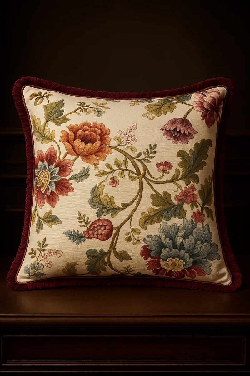 Harald Gl??ckler almohada decorativa de lujo Pomp??s de Casa Padrino blanco / colorido 45 x 45 cm