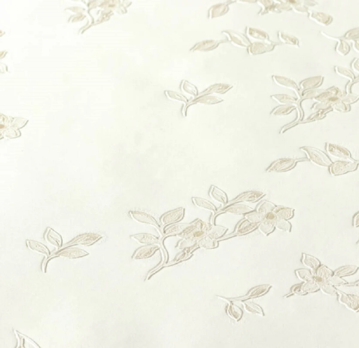 Versace papel pintado de diseño flores barrocos 935852 crema - Papel pintado satín con patrón elegante - Alta Calidad