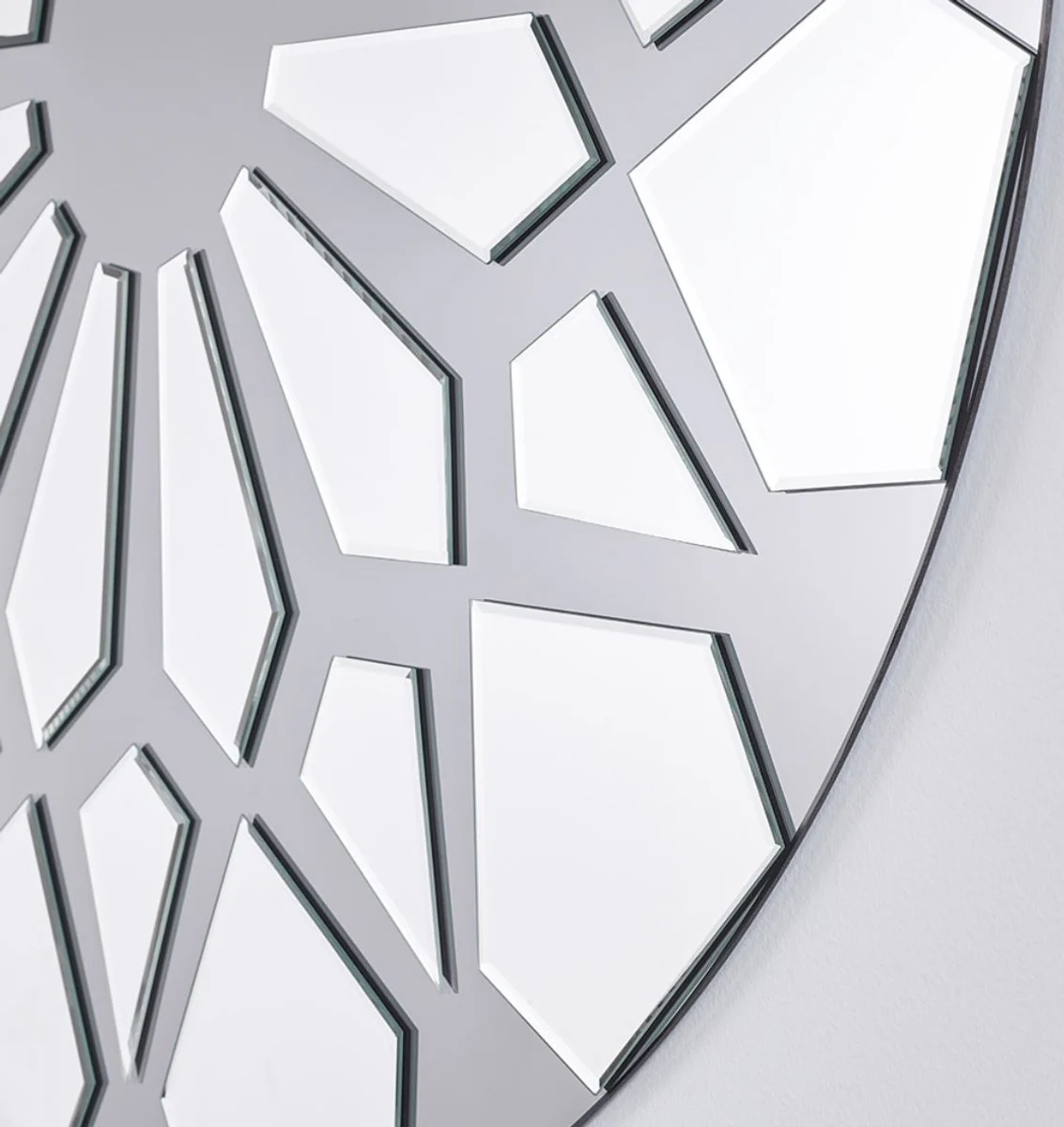 Casa Padrino espejo de pared de dise?o gris ? 100 cm - Espejo de dise?o moderno - Espejo de armario - Espejo de sal¨®n - Colecci¨®n de Lujo