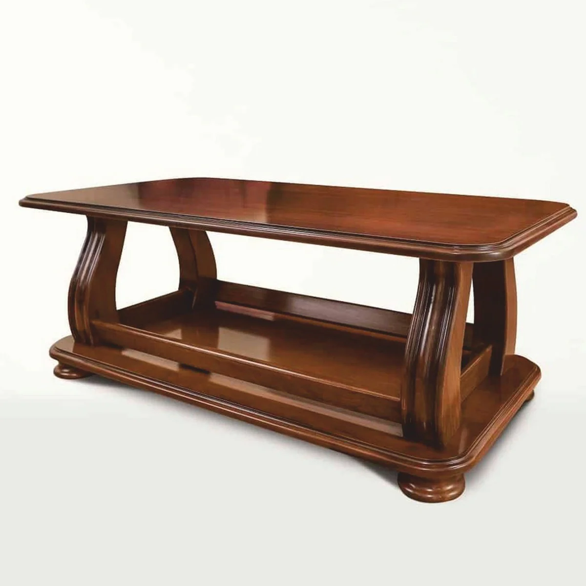 Casa Padrino mesa de centro barroco de lujo de madera maciza marr¨®n 120 cm - Muebles barrocos