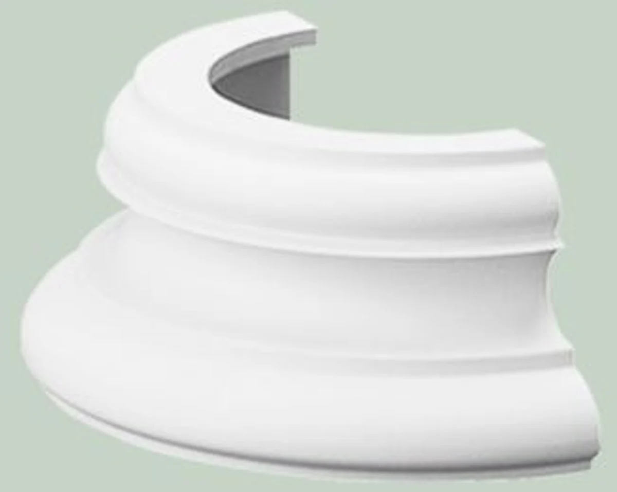 Casa Padrino elemento decorativo barroco pedestal pilar blanco 32 x 16 x A. 12,5 cm - Decoraci¨®n de la Pared Adornada - Decoraci¨®n Barroco