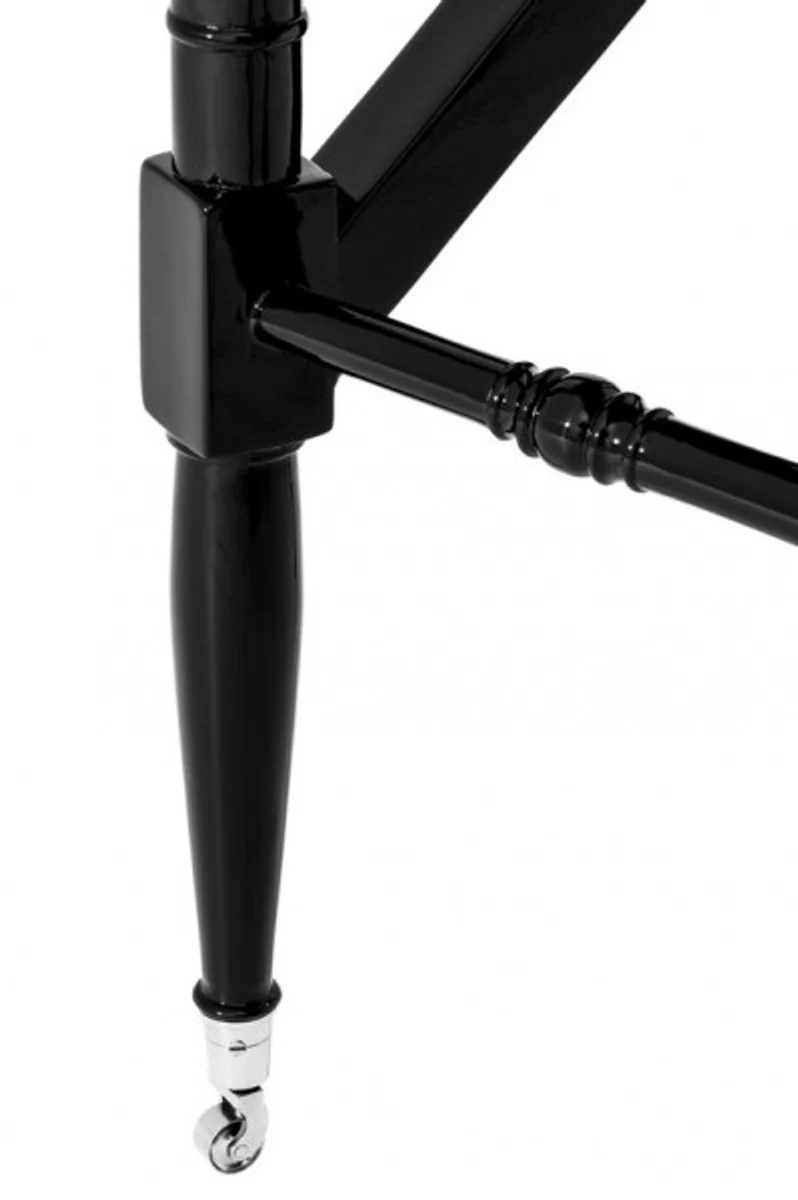 Casa Padrino luxury Newspaper and Magazine Trolley Solid wood glossy black piano lacquer - Luxury Hotel / firm means