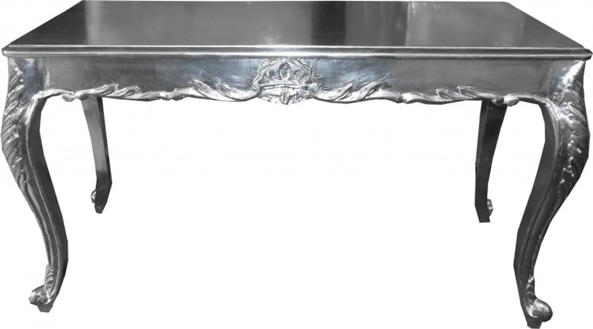 Casa Padrino Baroque table silver 140 x 60 cm - Dining Table - Furniture Dining - console table - Console