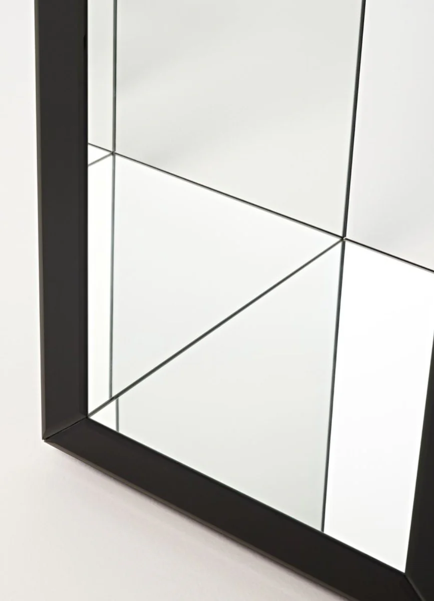 Casa Padrino mesa auxiliar de lujo de la en dise?o de pilar negro 46 x 46 x H. 112 cm - Calidad de Lujo