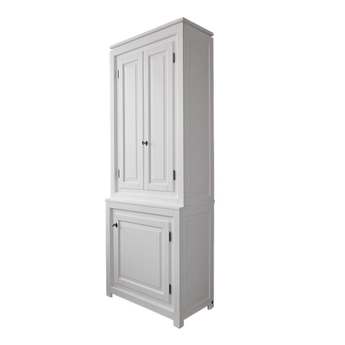Casa Padrino gabinete Art Deco blanco 80 x 50 x H 220 cm - muebles de madera maciza