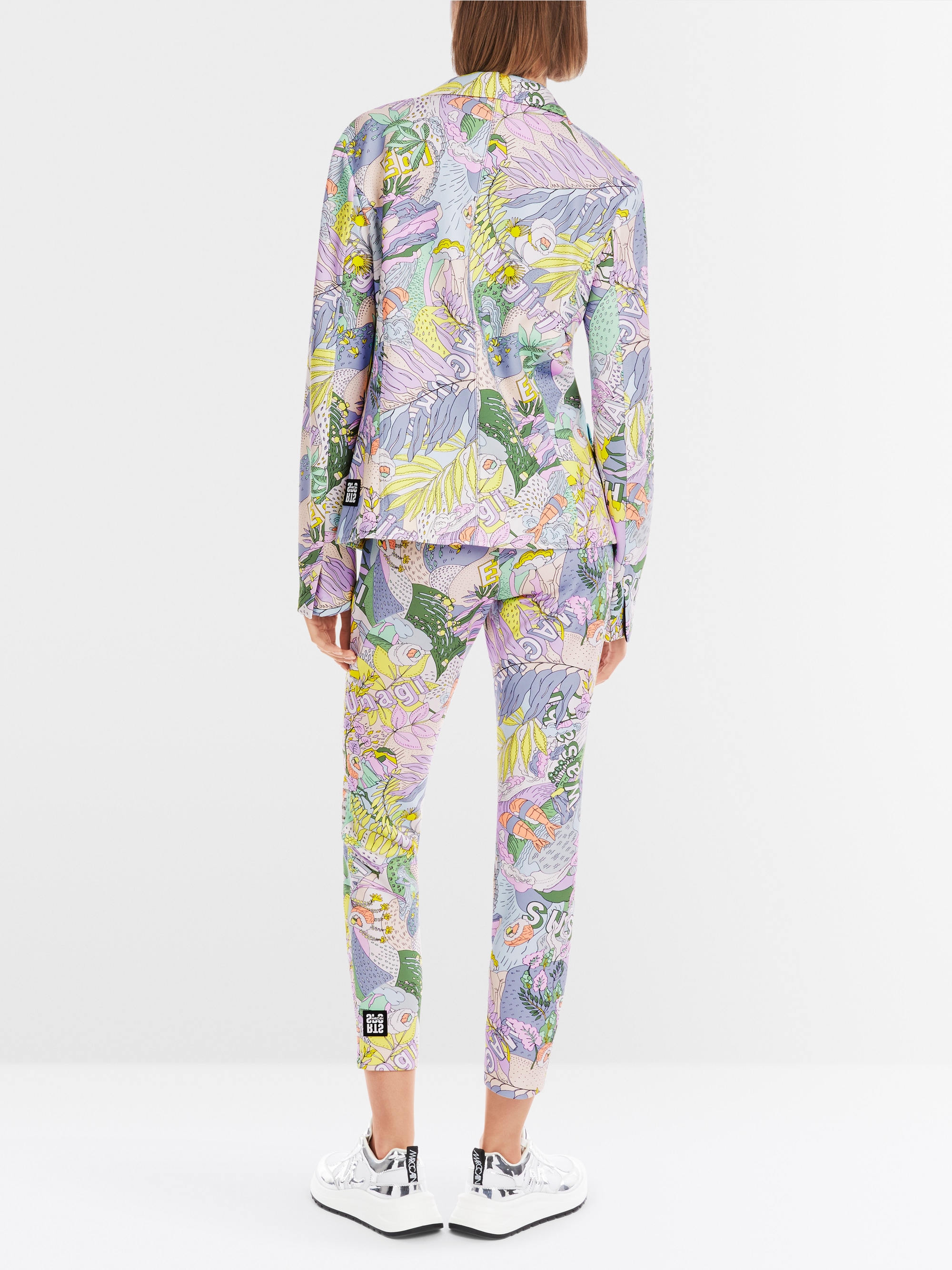 Marc-Cain Printed blazer in scuba jersey
