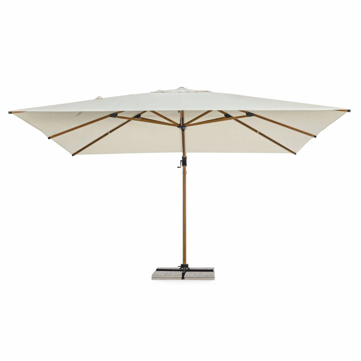 Casa Padrino sombrilla sem¨¢foro de lujo con soporte beige / marr¨®n 400 cm - Accesorios de jard¨ªn