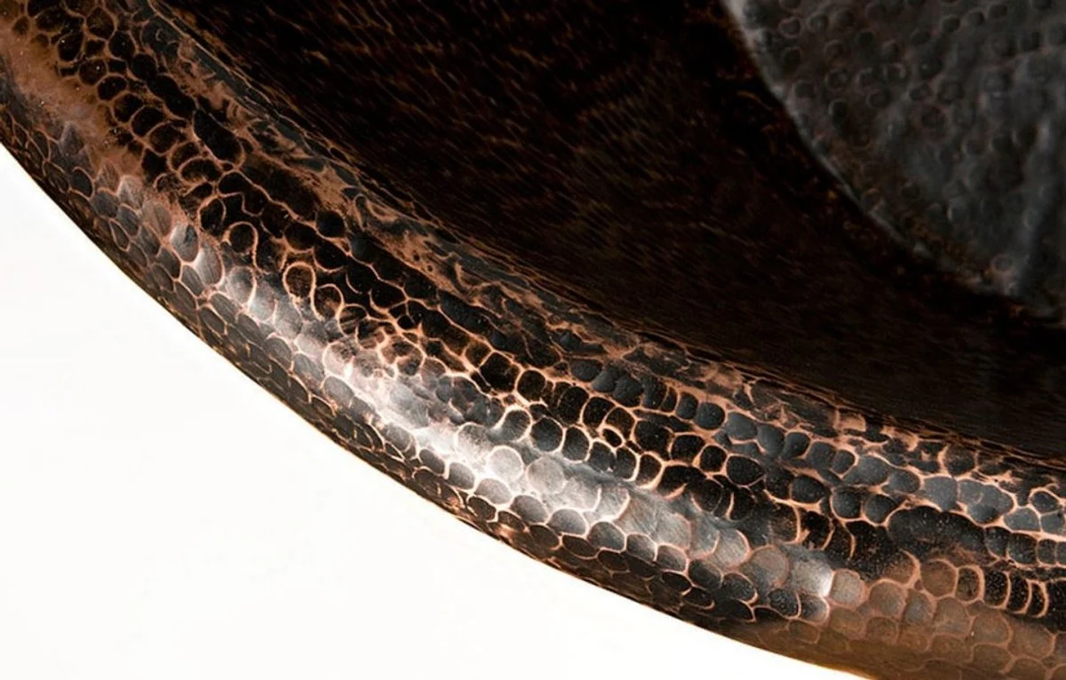 Casa Padrino bañera de cobre Art Nouveau de lujo con asas decorativas 170 x 81 x A. 81 cm - Bañera retro independiente - Muebles de baño rústicos