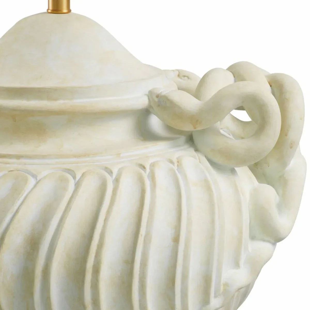 Casa Padrino l¨¢mpara de mesa barroco de lujo blanco antiguo / lat¨®n / crema ? 80 x A. 97 cm