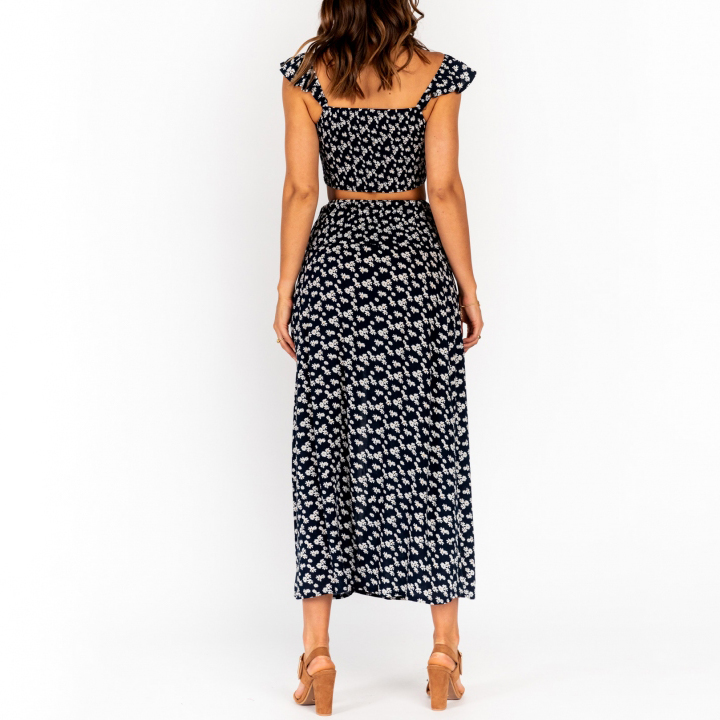 Lace-up Camisole Long Skirt Two-piece Suit