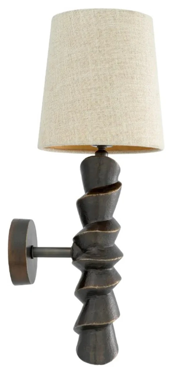 Casa Padrino aplique de lujo acabado en bronce L. 14,5 cm x P. 17 cm x A. 41,5 cm