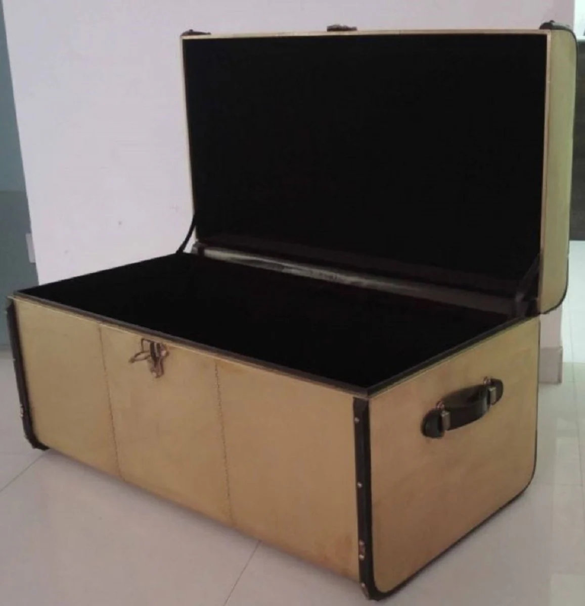 Casa Padrino cofre de lujo lat¨®n / negro 100 x 53 x H. 49 cm - Accesorios de Decoraci¨®n de Lujo