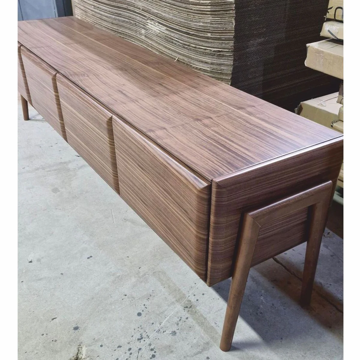 Casa Padrino gabinete de TV de lujo con 4 puertas marr¨®n 220 cm - Muebles de sal¨®n