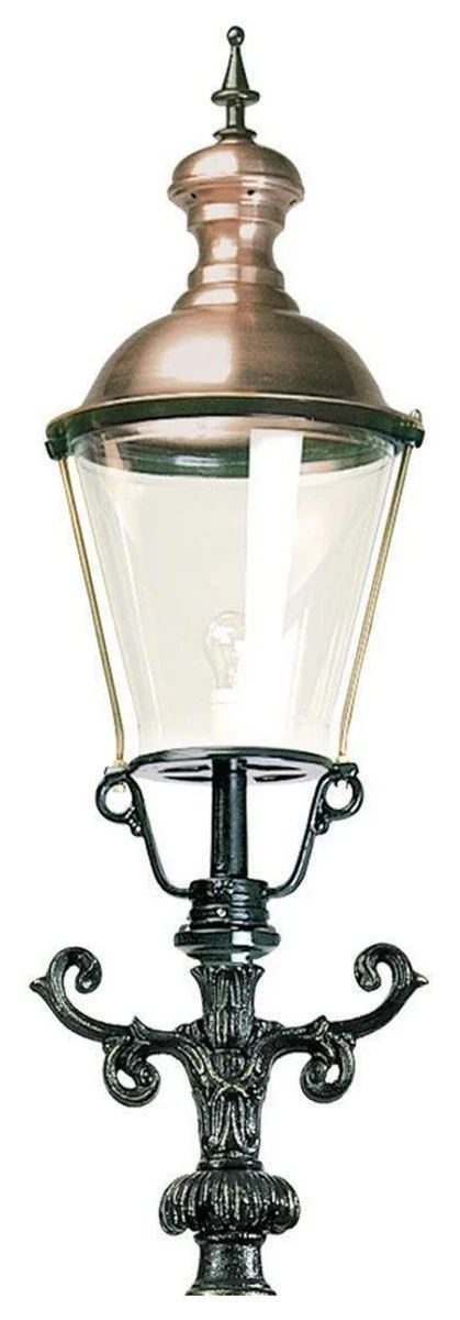 Casa Padrino linterna de jardín verde / cobre Ø 50 x H. 420 cm - Lámpara de Jardín Entrada Nostálgica al aire Libre