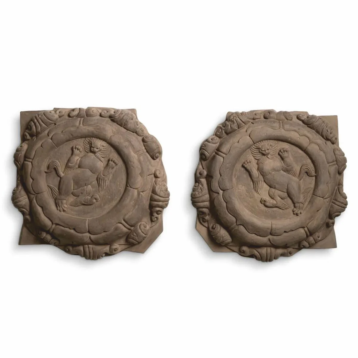 Casa Padrino conjunto de relieves de pared barrocos de lujo leones marr¨®n 55 cm - Decoraci¨®n de pared