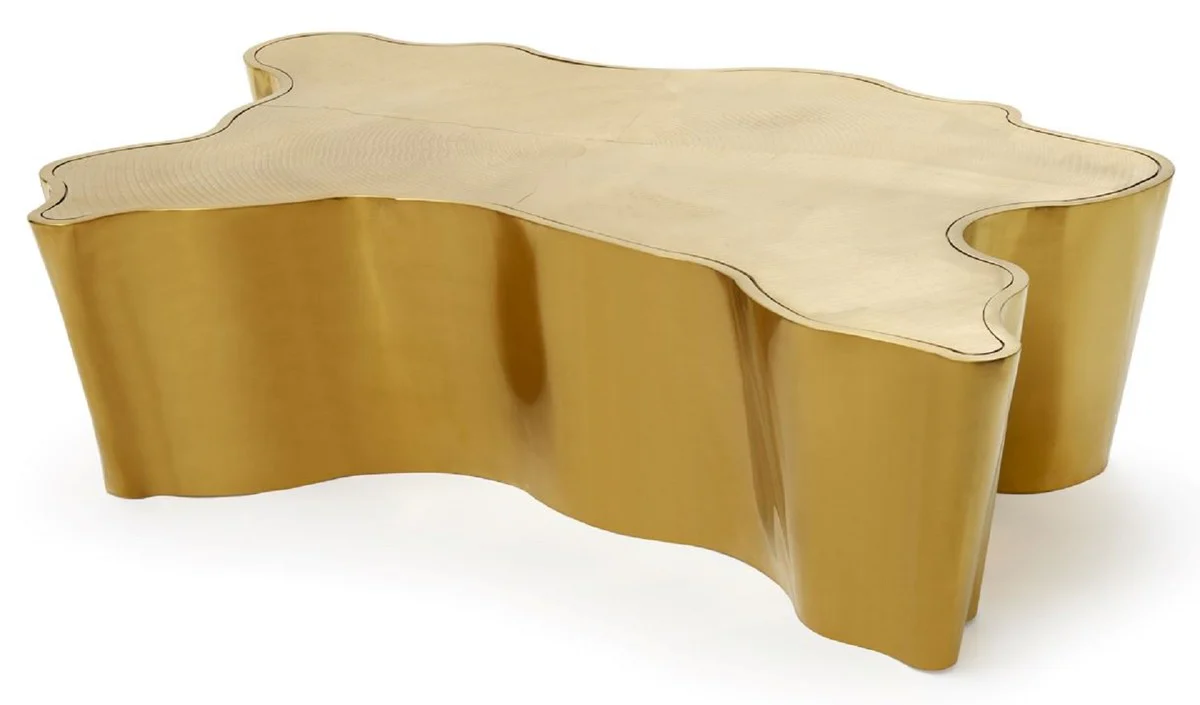 Casa Padrino mesa de centro de lujo oro 145 x 97 x A. 35 cm - Mesa de sal¨®n de acero inoxidable - Muebles de sal¨®n y hotel de lujo