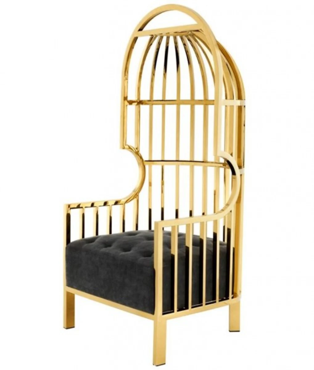 Casa Padrino luxury designer hotel salon armchair gold - Luxury Collection