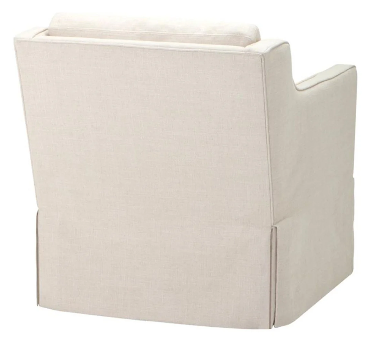 Casa Padrino silla de salón color natural 81 x 95 x H. 82,5 cm - silla giratoria de lujo