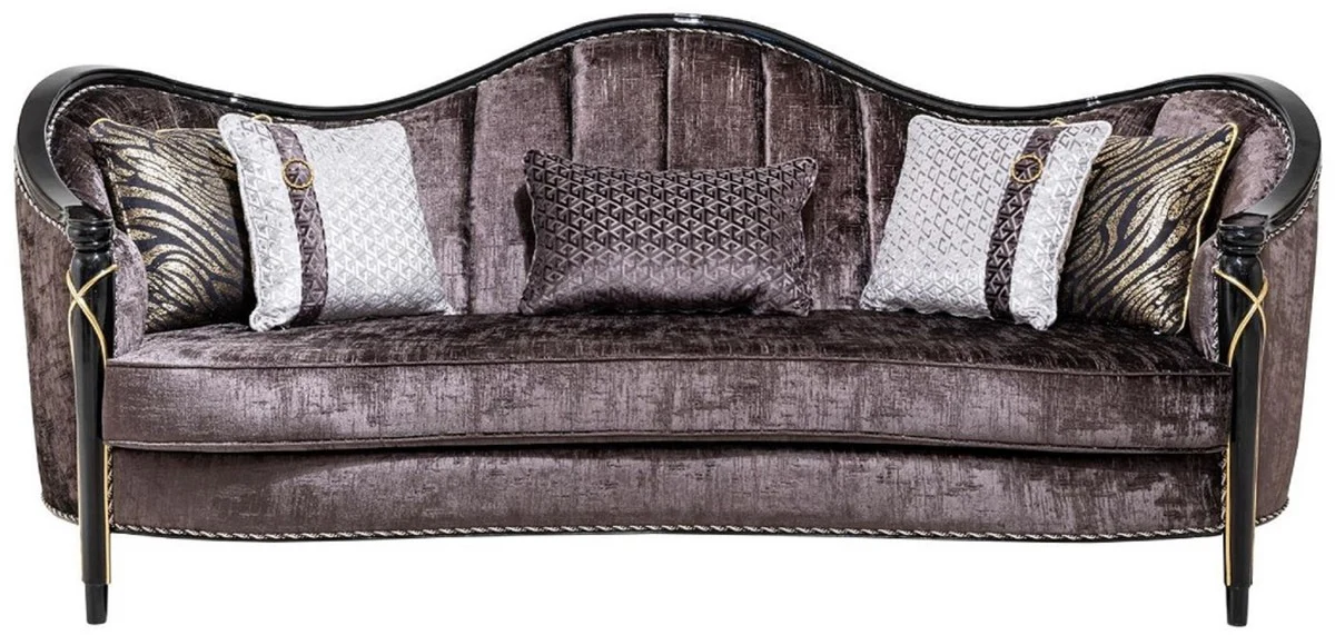 Casa Padrino conjunto de muebles de sal¨®n barrocos de lujo p¨²rpura / negro / oro