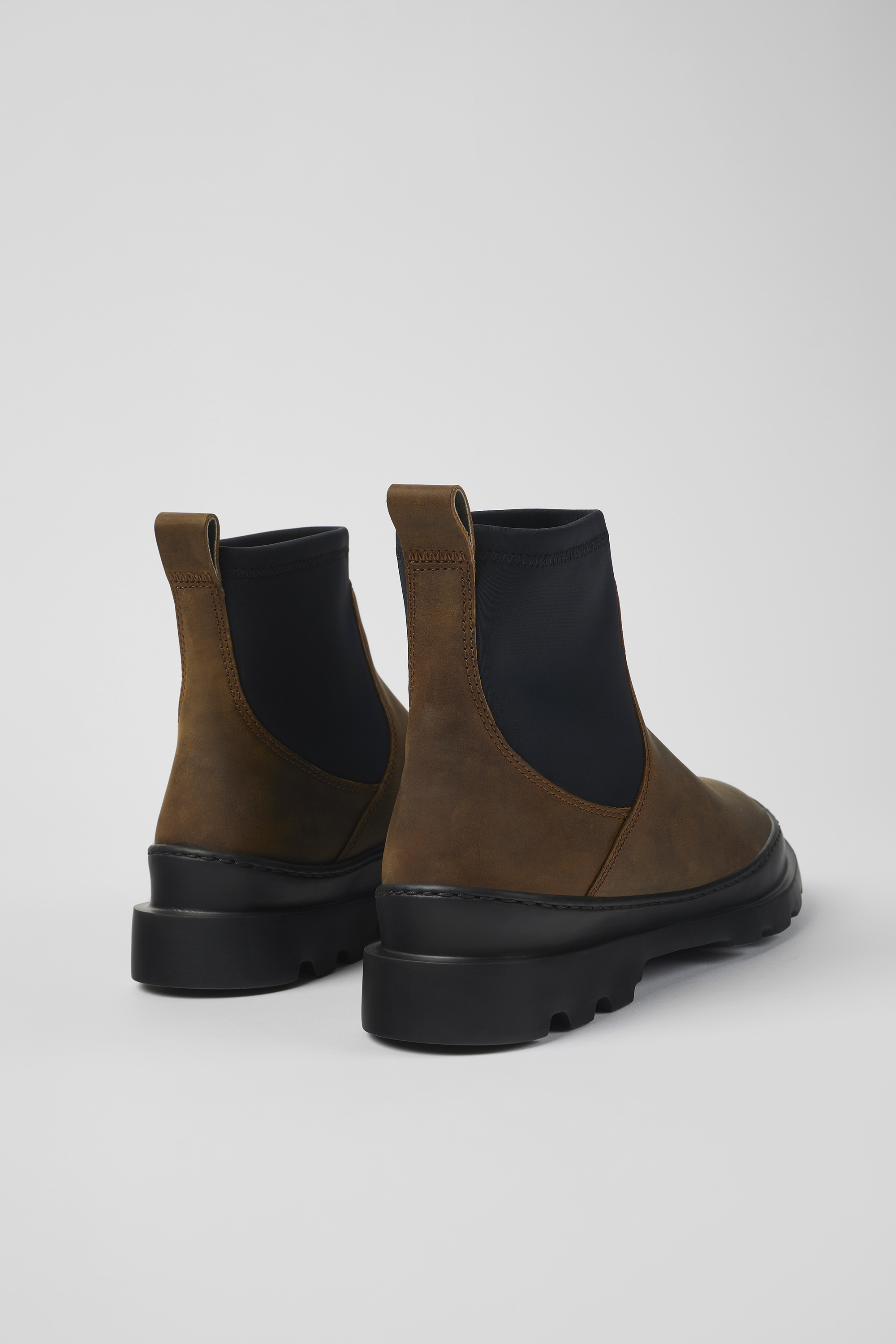Brutus - Brown nubuck ankle boots for women