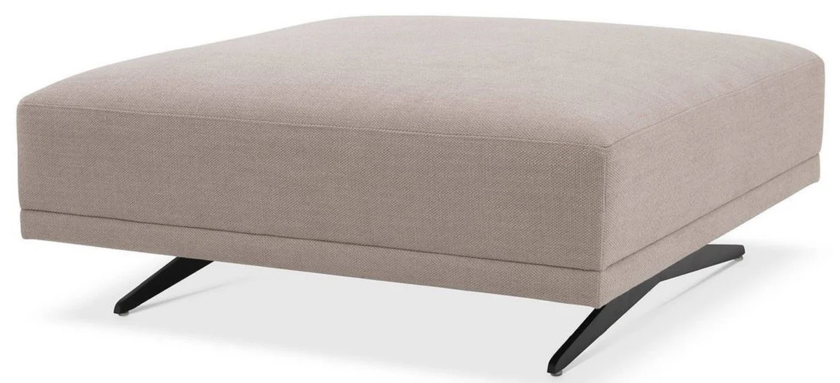 Casa Padrino taburete de lujo arena / bronce 108 x 108 x A. 41 cm - Otomana - Muebles de Sal¨®n de Lujo