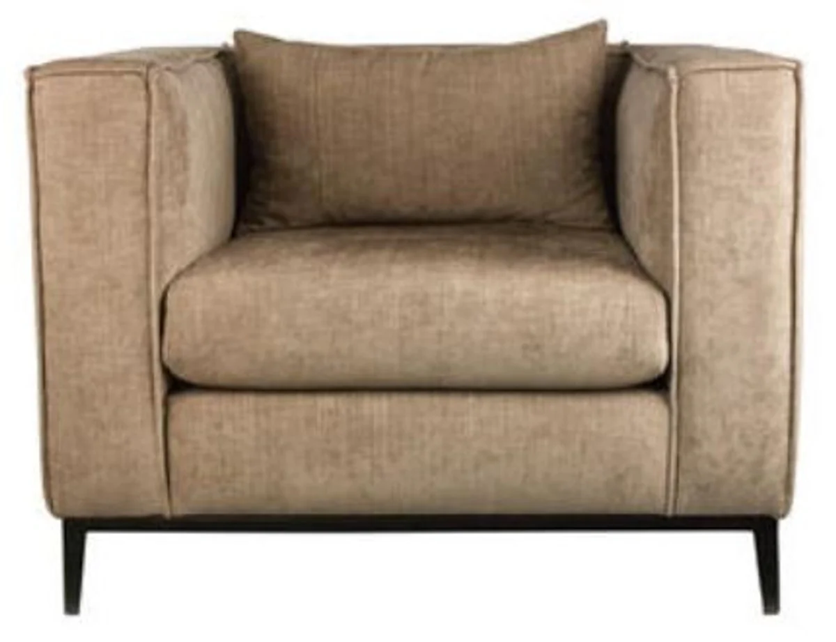 Casa Padrino sillón de lujo beige / negro 90 x 75 x H. 66 cm - Muebles para Hoteles