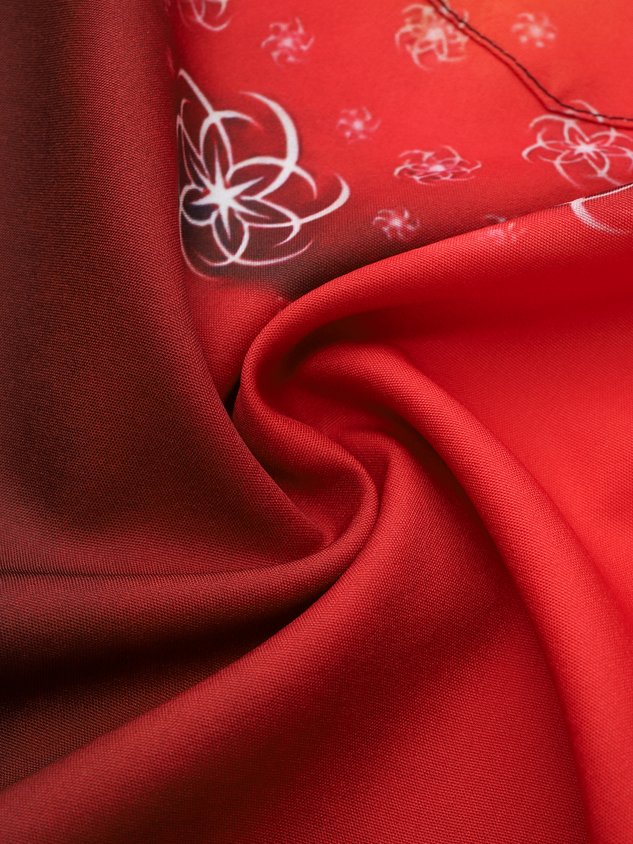 Christmas Decoration Chest Pocket Short Sleeve Shirt