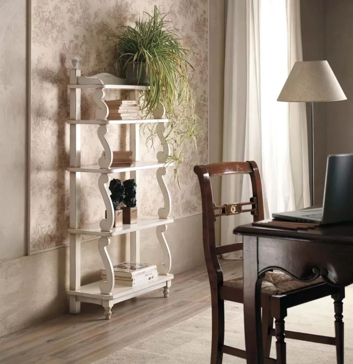 Casa Padrino armario estanter¨ªa Art Nouveau de lujo crema blanco antiguo - Hecho en Italia