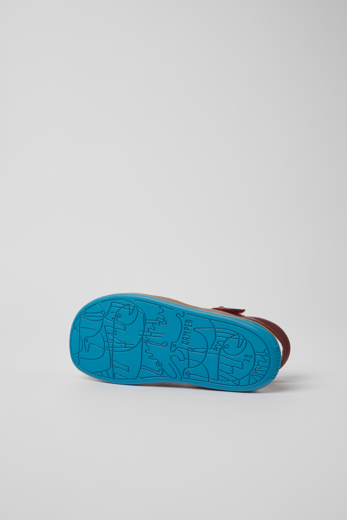 Bicho Burgundy leather sandals for boys