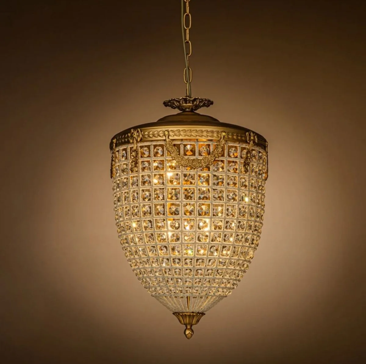 Casa Padrino ara?a de luces de cristal barroco oro ? 38 x A. 65 cm - Luces barrocos