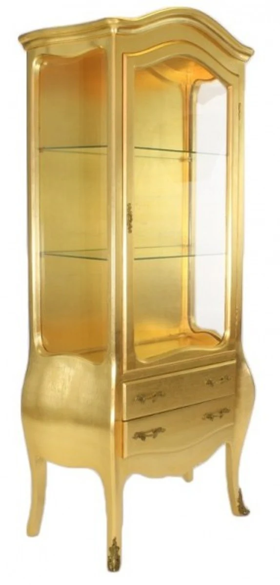 Casa Padrino baroque display case Gold - display cabinet - cupboard