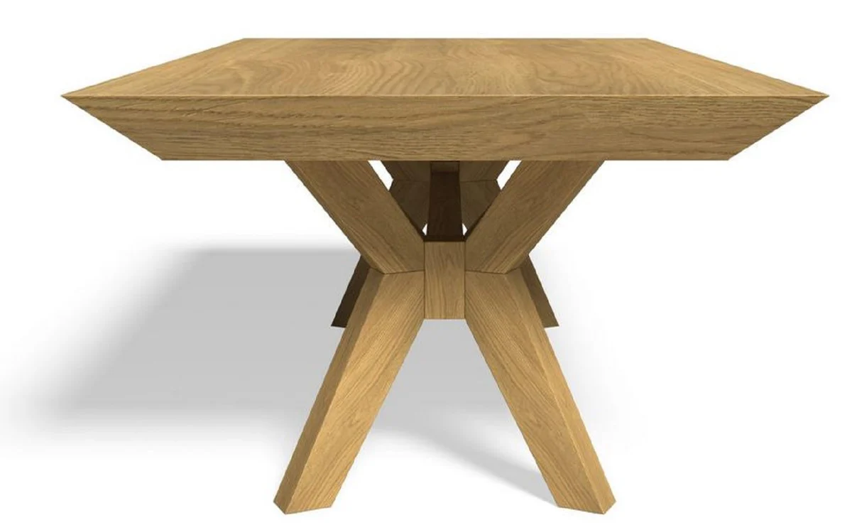 Casa Padrino mesa de comedor de lujo natural 190-382 x 110 x A. 77 cm - Mesa de cocina extensible de madera maciza - Muebles de comedor - Muebles de madera maciza - Muebles de lujo