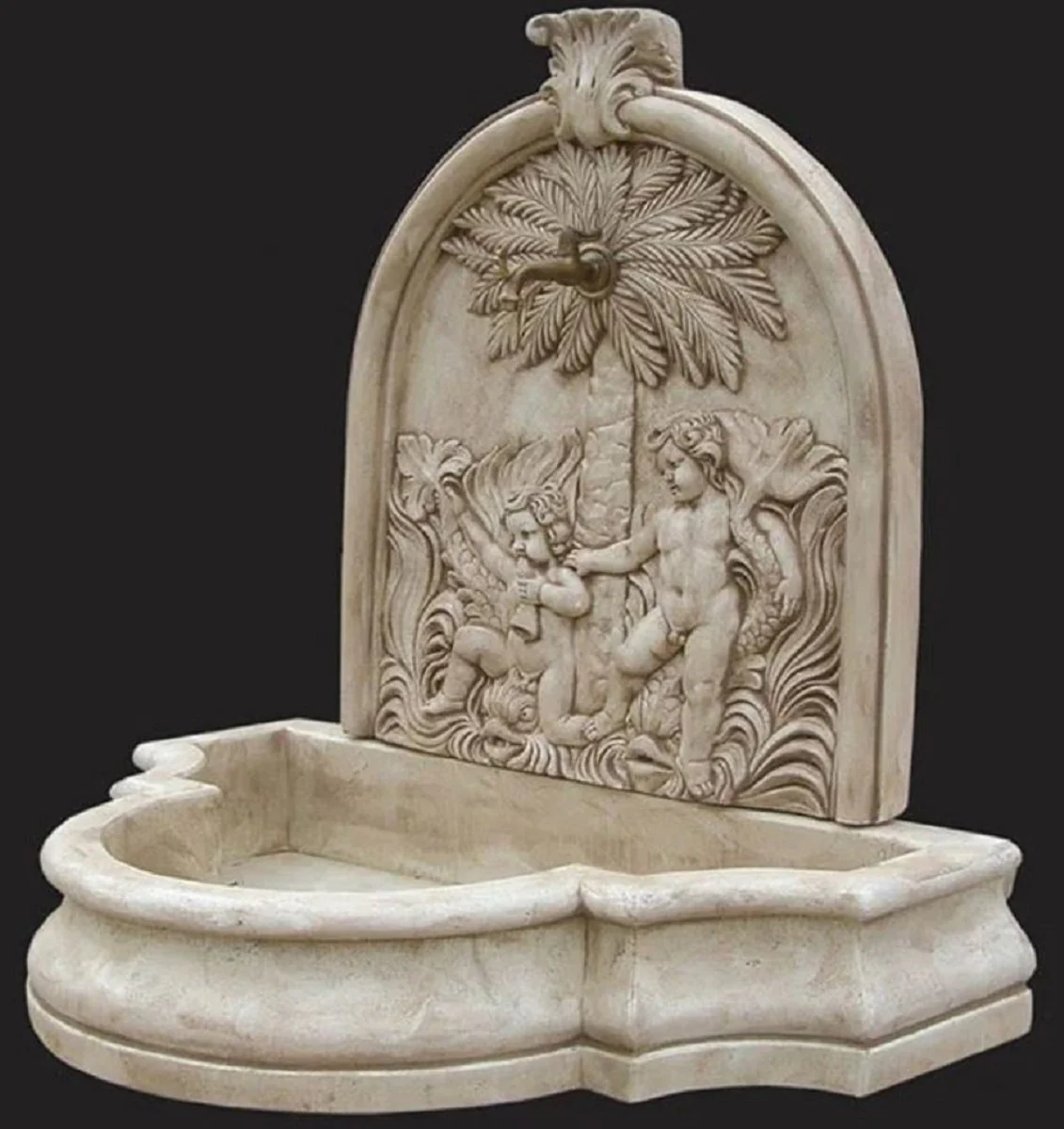 Casa Padrino fuente de pared barroco de lujo beige 135 x A. 125 cm - Hecho en Italia