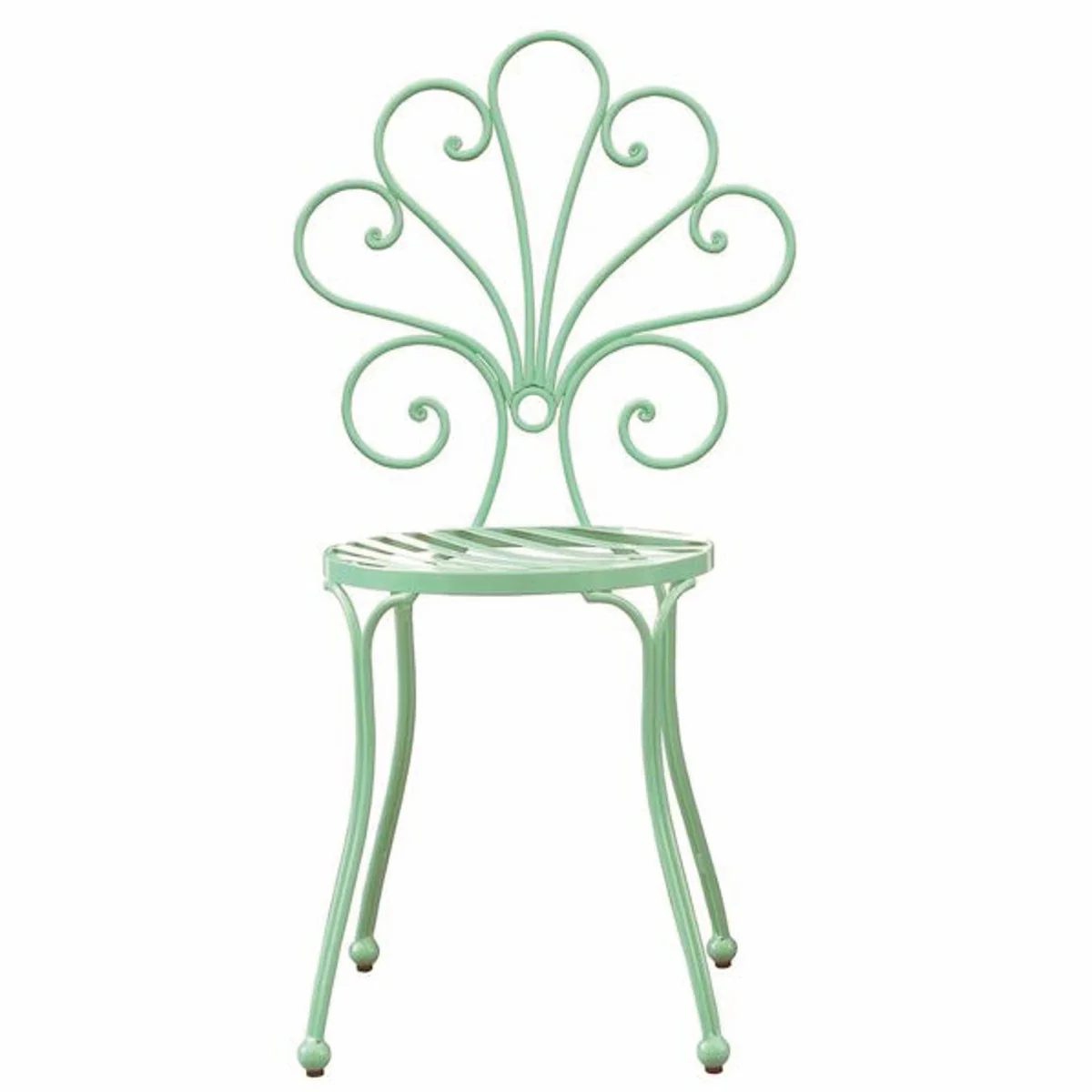 Casa Padrino conjunto de 4 sillas de jard¨ªn Art Nouveau verde menta A. 91 cm - Muebles de jard¨ªn
