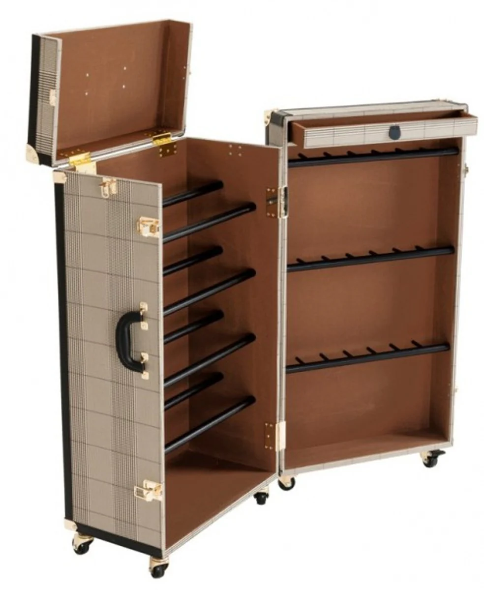 Casa Padrino luxury shoe cabinet in vintage suitcase design - chest of drawers - Art Deco Art Nouveau Baroque suitcase wardrobe - Luxury hotel furniture