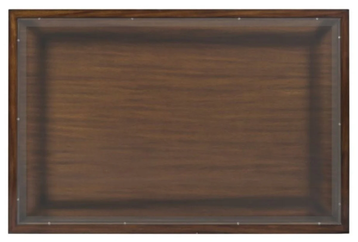 Casa Padrino mesa de centro de lujo marr¨®n / negro 120 x 80 x H. 41 cm - Mesa de Centro de Caoba con 3 Cajones