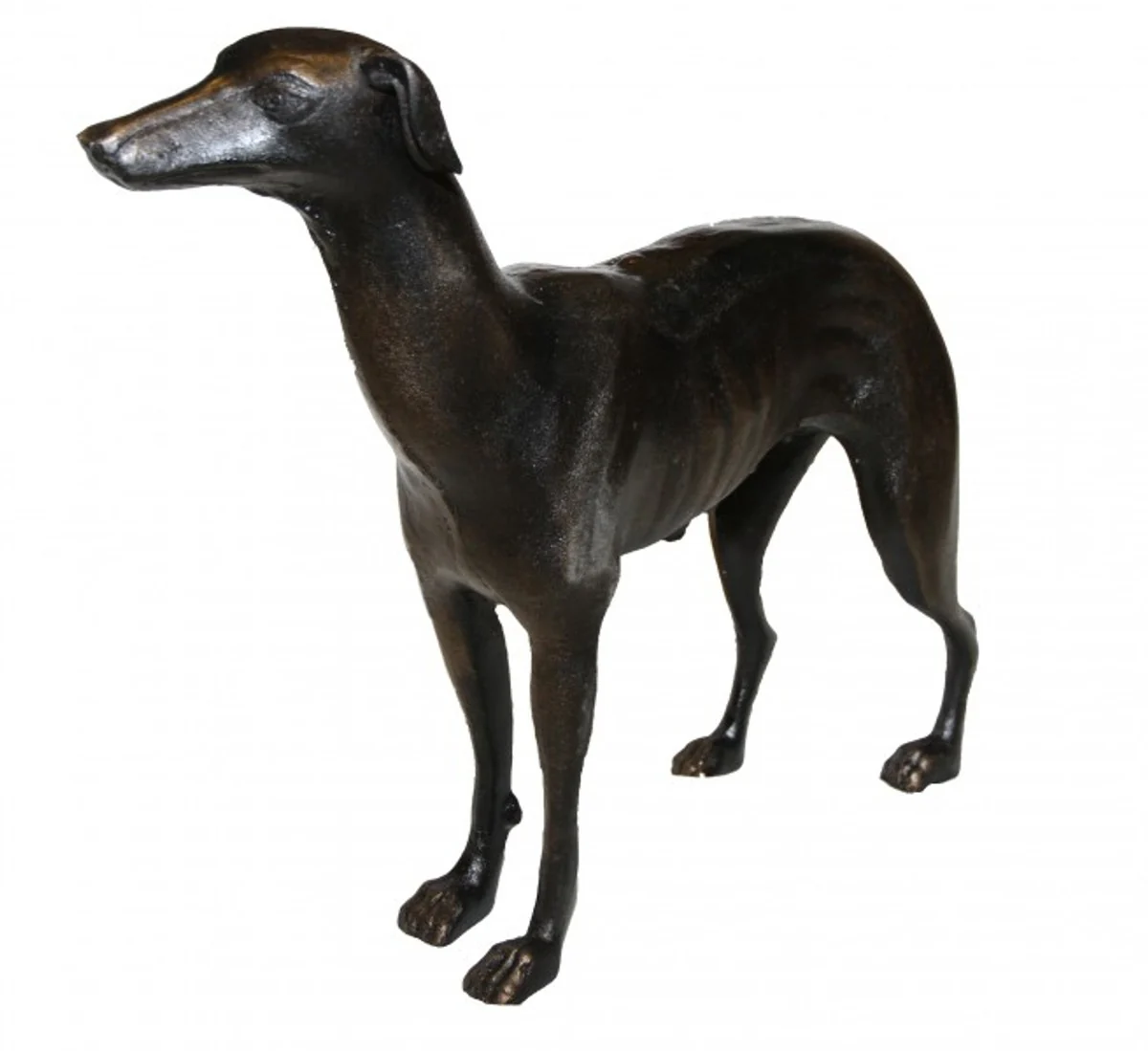 Casa Padrino luxury Figure greyhound female H 29 cm, W 33 cm, D 8 cm - Massive Sculpture - Fine & Sumptuously