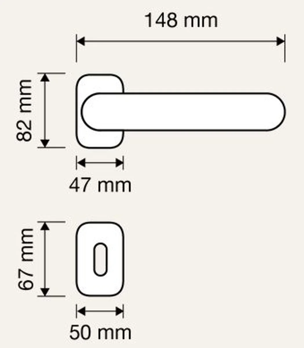 Casa Padrino conjunto de manija de puerta barroco latón patinado 14,8 x H. 8,2 cm - Muebles de Estilo Barroco