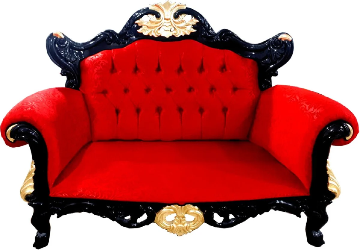 Pomp??s de Casa Padrino conjunto de sal¨®n barroco de lujo rojo / negro / oro - Muebles de sal¨®n barroco Pomp??s dise?ados por Harald Gl??ckler