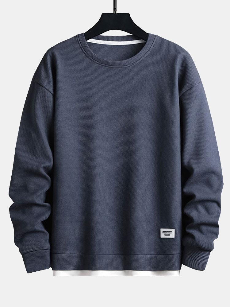 Two Layer Waffle Sweatshirt