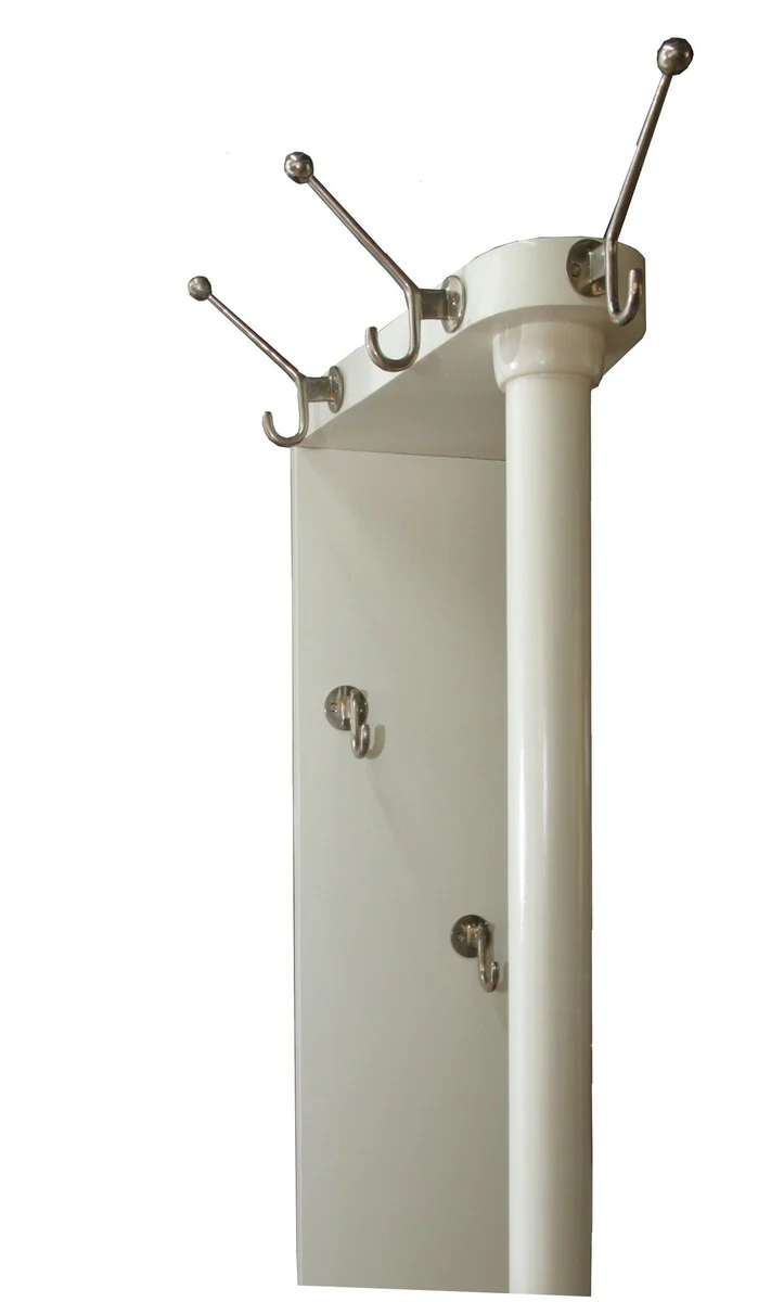 Casa Padrino Baroque Wardrobe stand Cream solid oak - Heigth 185 cm - Antique look