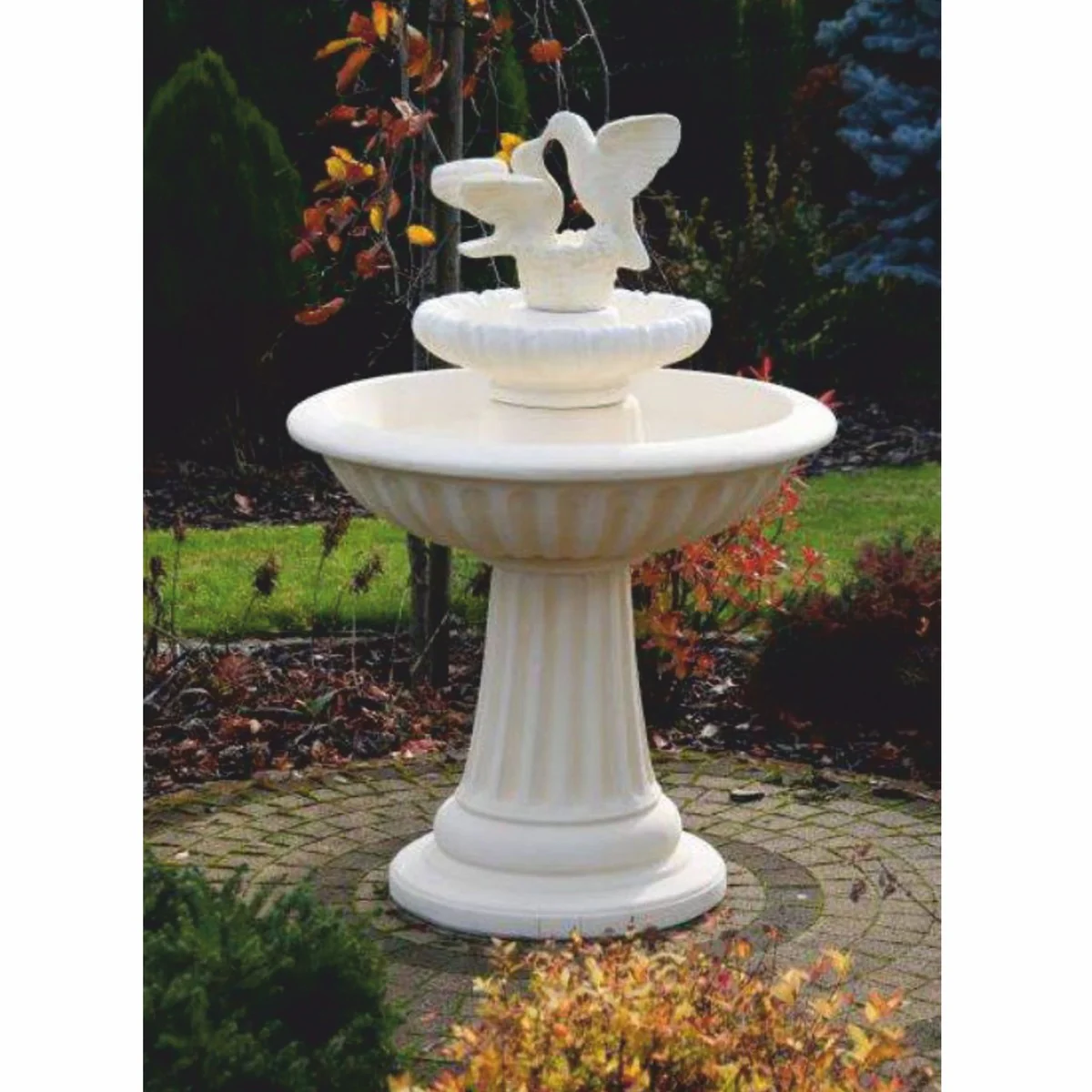 Casa Padrino Fuente Art Nouveau 2 Palomas Blanco / Beige ? 92 x A. 136 cm