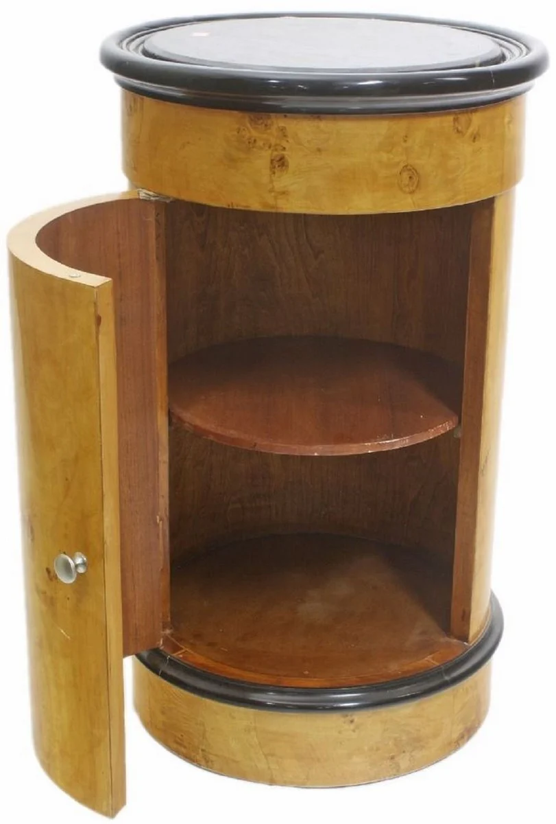 Casa Padrino gabinete de bar Art Deco ojo de p¨¢jaro arce marr¨®n claro / negro ? 45 x A. 75 cm - Muebles de Bar Art Deco