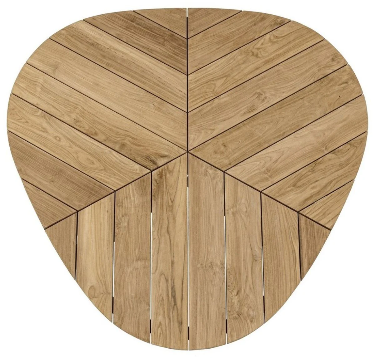 Casa Padrino mesa de jard¨ªn de lujo natural / blanco ? 160 x A. 77 cm - Mesa de comedor de jard¨ªn con tapa de teca y patas de aluminio - Mesa de jard¨ªn y terraza - Muebles de jard¨ªn y terraza de lujo