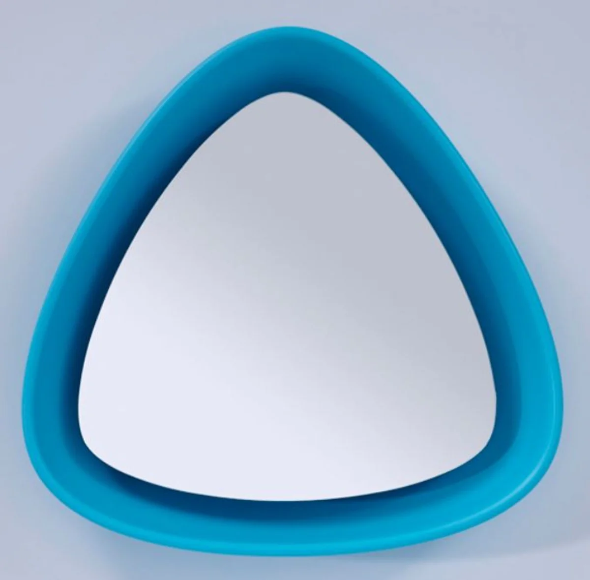 Casa Padrino espejo de dise?o de lujo azul 64 x H. 63 cm - Espejo de Pared de Dise?o con Luz