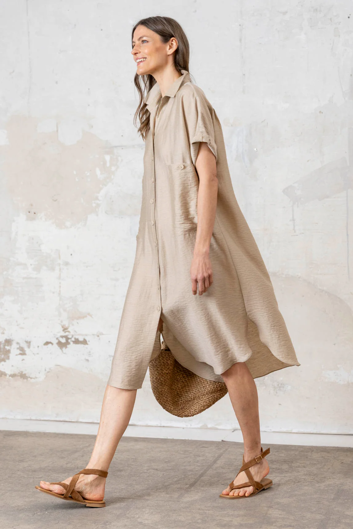 Rivera-spain Vestido Calcata camel