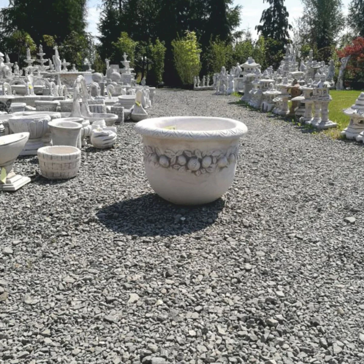 Casa Padrino Maceta Decorativo de Jard¨ªn Art Nouveau Gris ? 69 x A. 48 cm - Decoraci¨®n de Patio